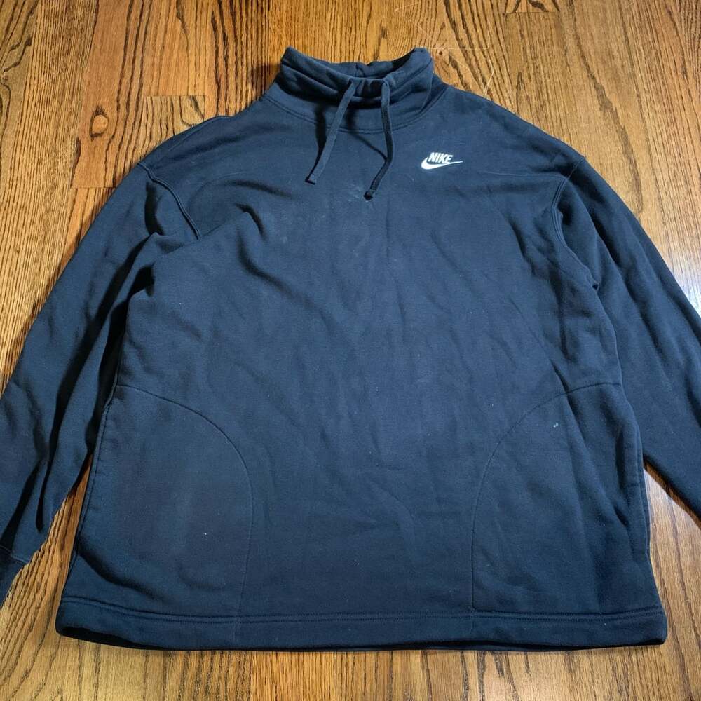 Nike Mock-Neck Fleece Sweatshirt Size XS Black Pullover